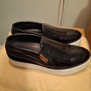 Louis Vuitton Black Patent Leather Moccasins